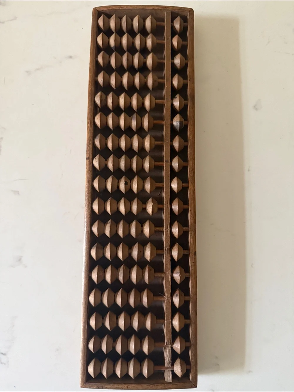 Vintage Japanese Soroban Handheld Wooden Abacus Signed